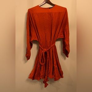 Storia, rust orange dress, Medium